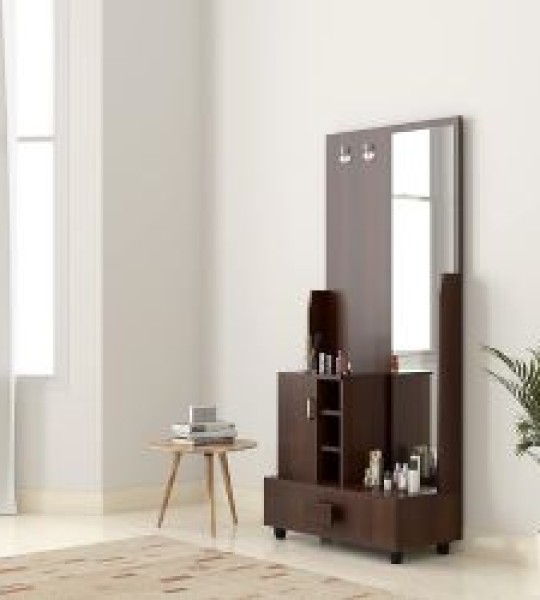 BHASKI SOLIMO MIRIDICAL HR WOOD DRESSING TABLE (DARK ELM FINISH)