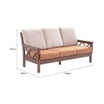 Larry Wooden Sofa 3 seater