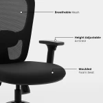 High Back Office Chair / Computer Chair / Height Adjustable Armrest