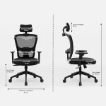 High Back Office Chair / Computer Chair / Height Adjustable Armrest