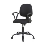 Mid Back Fabric Chair(Black)