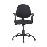 Mid Back Fabric Chair(Black)