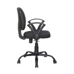 Mid Back Fabric Chair(Black)