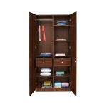 2 Door Wardrobe Classic Walnut